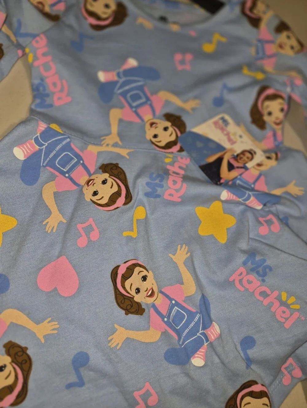 Kids Long-Sleeve Blue Character Print Dress